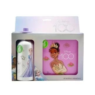 set hermético botella disney 100