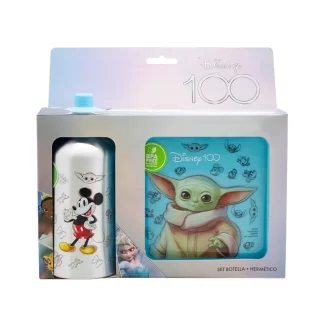 set botella hermetico disney 100