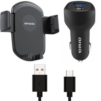 CARGADOR AIWA 12V + SOPORTE + CABLE AW-H73C