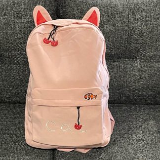 MOCHILA KAWAI GATO ROSADA