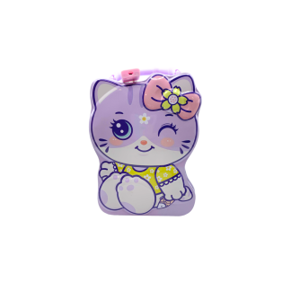 alcancia gato lila